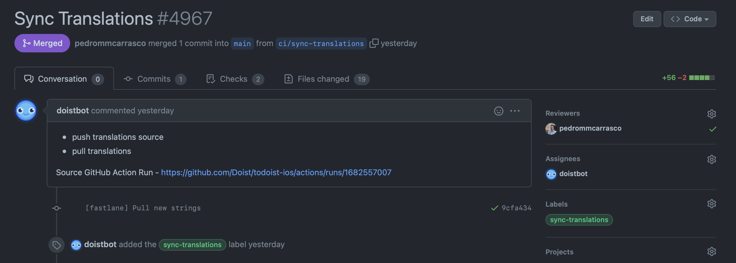 Pull request to sync translations